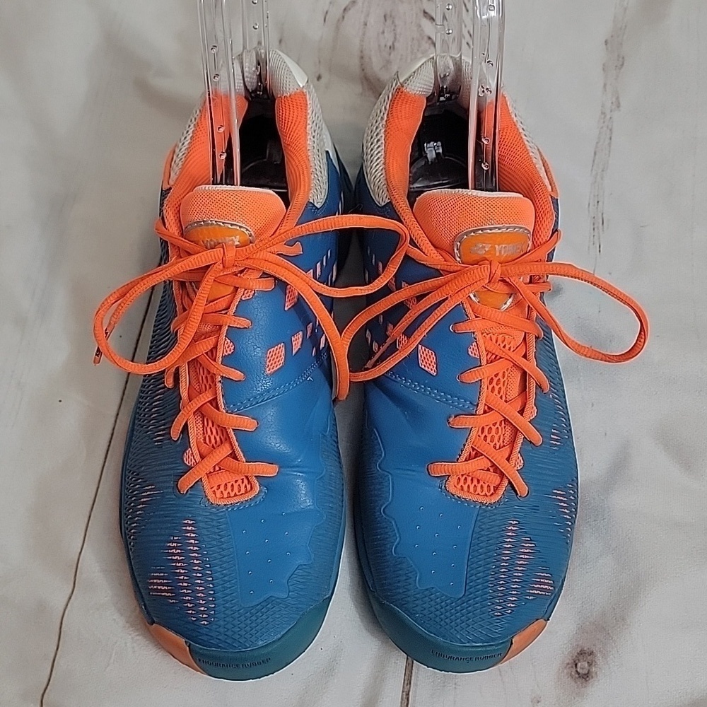 Yonex Power Cushion 03 Z Badminton Sneakers Mens 11 Neon Orange and Blue Shoes